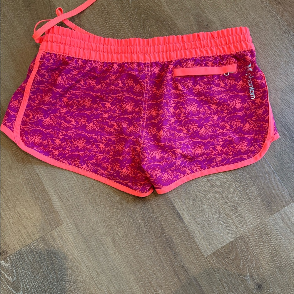 Hurley Phantom Women's Pink and Orange Surf Shorts - Picture 2 of 2